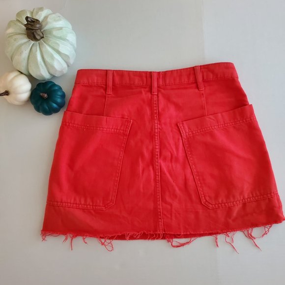 BDG Red Mini Skirt - Picture 6 of 11